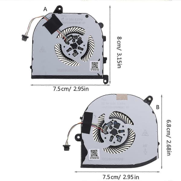 GPU CPU-køler Udskiftningsblæser Køleplade Kompatibel med Precision 5530 M5530 XPS 15 9570 0MV340 XPS15 7590 008YY9 0TK9J1 25-26