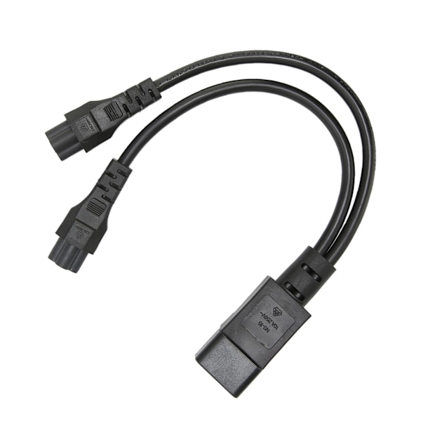 Splitter strømledning IEC320 C14 han til dobbelt IEC320 C5 hun stik til bærbar computer strømforsyning 100‑250V