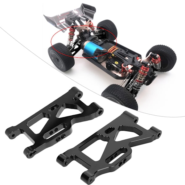 Forreste og bageste svingarmsæt metalopgraderingsdele til Wltoys 144001 1/14 4WD RC-bil (sort)