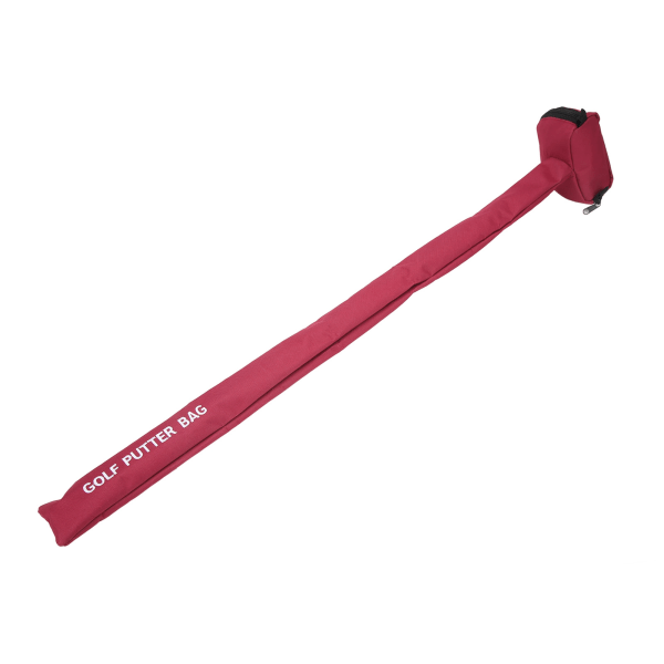 Minigolf bärväska bärbar hopfällbar mjuk flexibel canvas golfputterväska lätt driving range bärväska träningsfodral röd