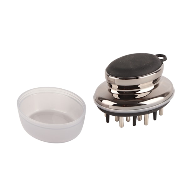 Scalp Applikator Kam Perspektiv Skala Fönster Design Ergonomisk eterisk oljebeständig hårbotten Massager BrushGrå