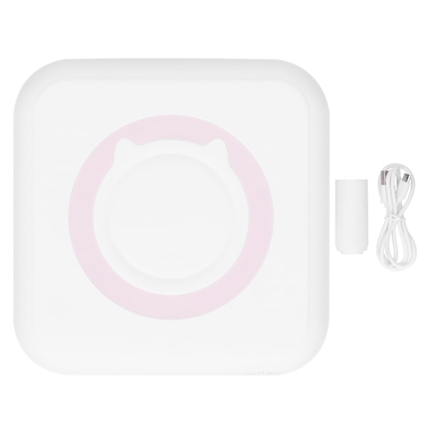 Miniskrivare Termisk Bärbar Trådlös Bluetooth Etikett Felaktig Frågeutskrift 200dpi Rosa