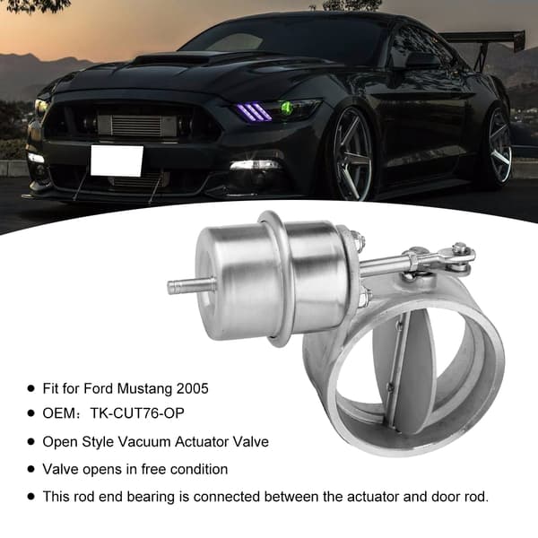 76 mm vakuumavgasventil for Ford Mustang 2005