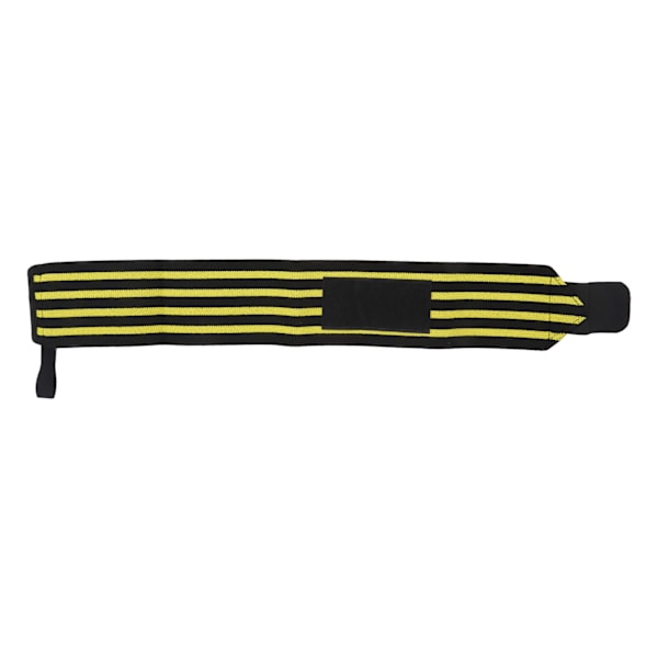 Fitness Vægtløftningsbøjle Justerbar Armbåndsstøtte Elastiske Håndledsbind Bandage Sort Gul