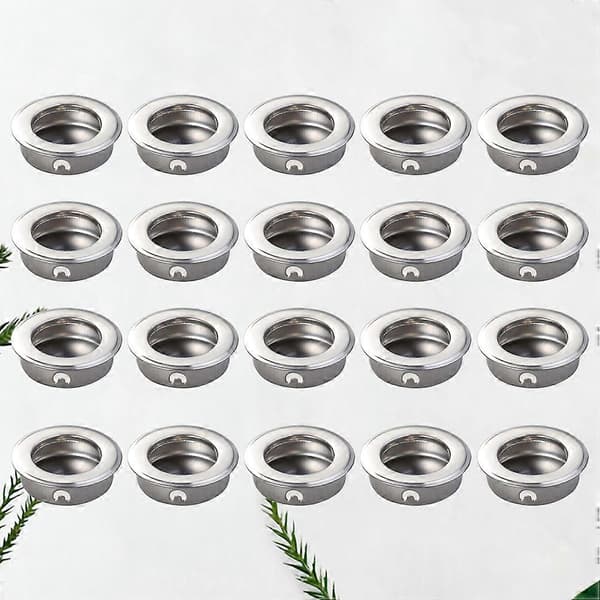 20 stk 35 mm flatt innfelt fingerinnsats skyvedørhåndtak skapskuff i rustfritt stål [LD]