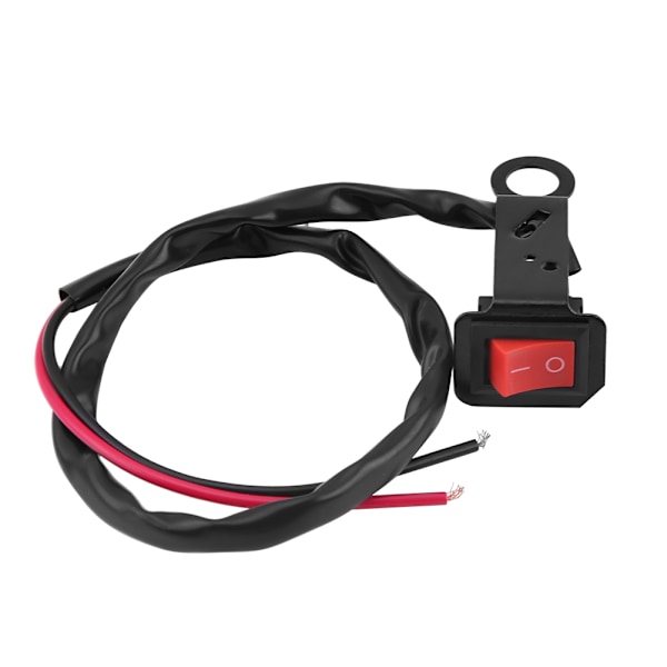 Universal Motorcykel LED-ljus Flameout Switch med ledningsnät Svart
