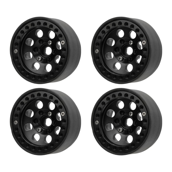 4 kpl RC-vanteet 1,9 tuumaa alumiiniseos vankka RC-auton navat Axial SCX10 II III Musta