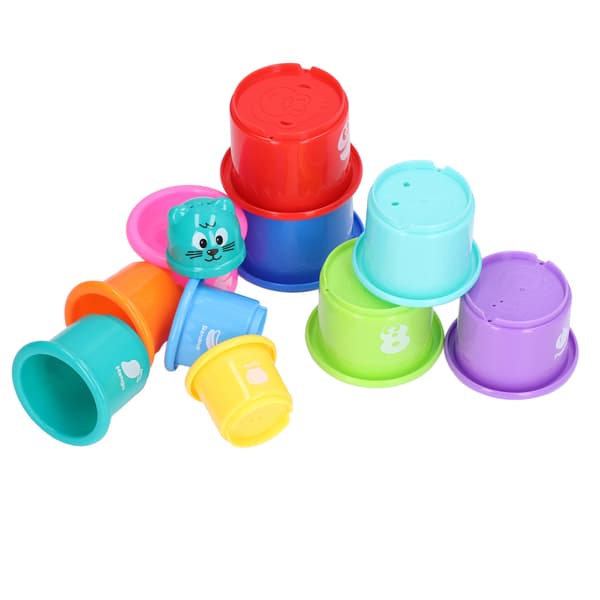 Stapling Cups Toy Numbers Fruits Learning Different Colors Educational Bathtub Stacking Cup Toy