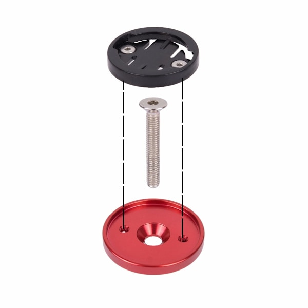 Cykeldator Stam Top Cap Mount Hållare CNC aluminiumlegering Cykel dator monteringsfäste för Cateye för Garmin Red