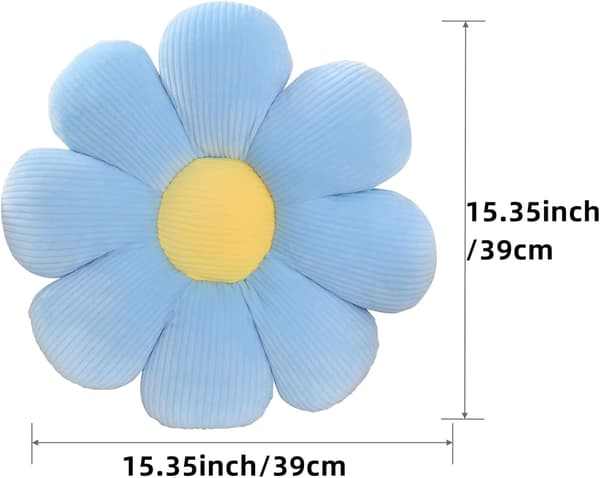 st blomsterputer (40 cm, hvit+blå) - Blå & hvit tusenfryd[LD]