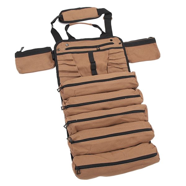 Liten verktygsväska 7 individuella fickor Bekväm handhållen Roll Up Tool Bag Organizer Verktygspåsar för mekaniker elektriker