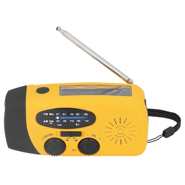 Handvev Solar Radio Multifunktionell Emergency Radio LED Radio med ficklampa för Outdoor CampingOrange Europe