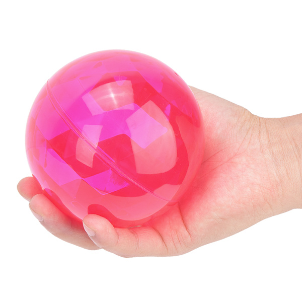 Kid Transparent Elastic Ball Plast Ljuseffekt Barn Utomhusträning Interactive ToyPink