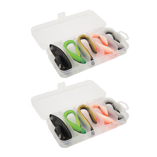 10st mjukt lockbete PVC realistisk spinning svanssimulering Fiskedrag fisketillbehör för basfiske