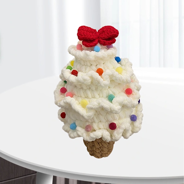 Christmas Tree Crochet Kit för nybörjare Allt i ett Söt julgranstickat gör-det-själv-kit typ 2