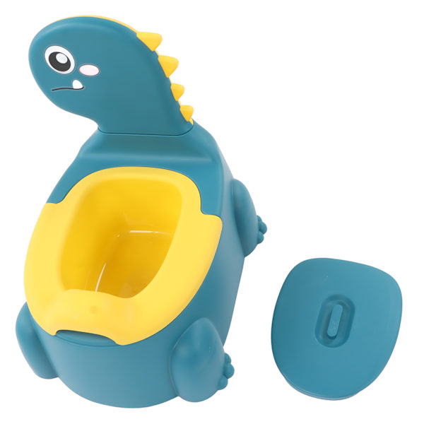 Babypotte Tykkere Ergonomisk Moderne Tegneserie Dinosaurie Treningstoalett med Gummisokkel for Barn Småbarn Marineblå
