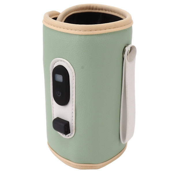 Baby Mjölkflaskvärmare USB Digital Display 5 hastigheter Bärbar Baby Milk Heat Keeper för mjölk Bröstmjölk Vatten Grön