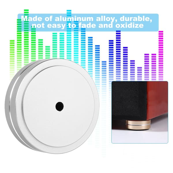 Högtalare HIFI isoleringsdämpare - aluminiumlegering (silver)