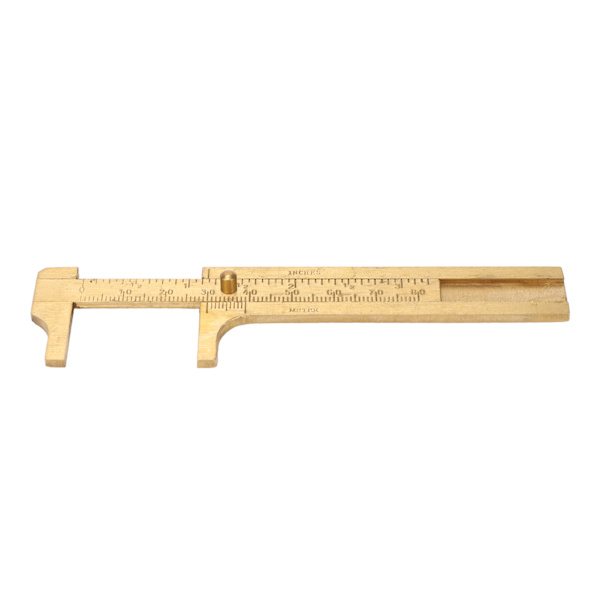 Vernier Skydel Messing Dobbelt Skala Høj Præcision Klar Skala Bærbar Mini Lomme Skydel for DIY Håndværk 0‑3.1in
