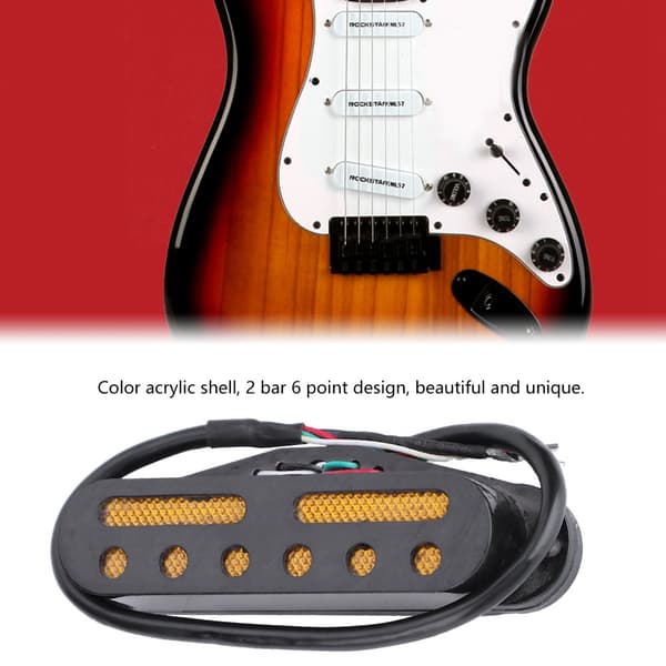 3 stk. Single Coil SSS Pickup Sæt til ST Style Guitar Sort