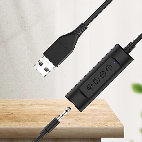 Headset hurtigkoblingskabel til USB-kontaktadapter Plug and Play USB-QD-headsetkabel for profesjonelle