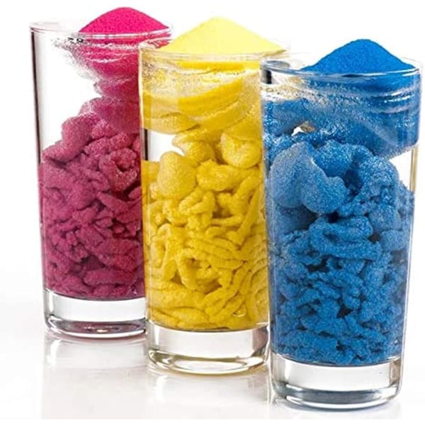 Miniposer af farvet sand. Farvet sand i 6 forskellige farver-6 poser á 50g