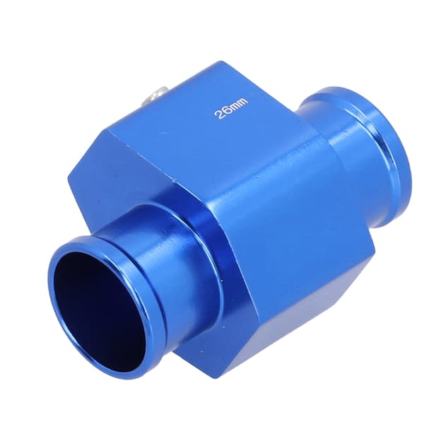 26 mm Vandtemperatur Samleled Blå Temp Slange Adapter Aluminium Bil Tilbehør