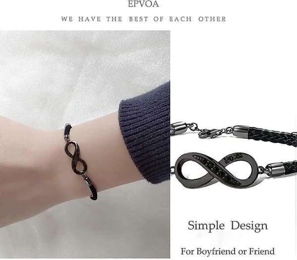 Matchende pararmbånd Kompatibel med kvinner, justerbart sett med 2