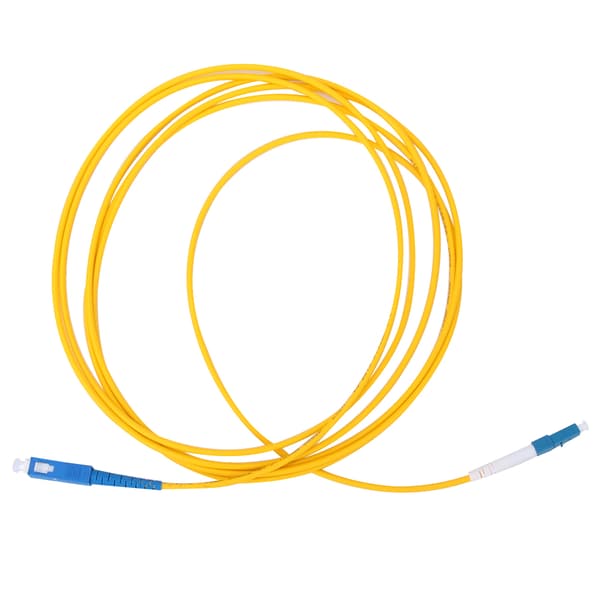 2 stk. 3 meter LC/UPC til SC/UPC optisk fiber patch kabel ledning gul