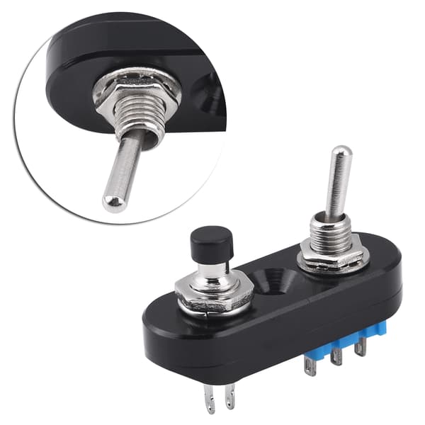 Aluminum Alloy Universal Motorcycle Handlebar Grip Switch Headlight Horn On/Off Black