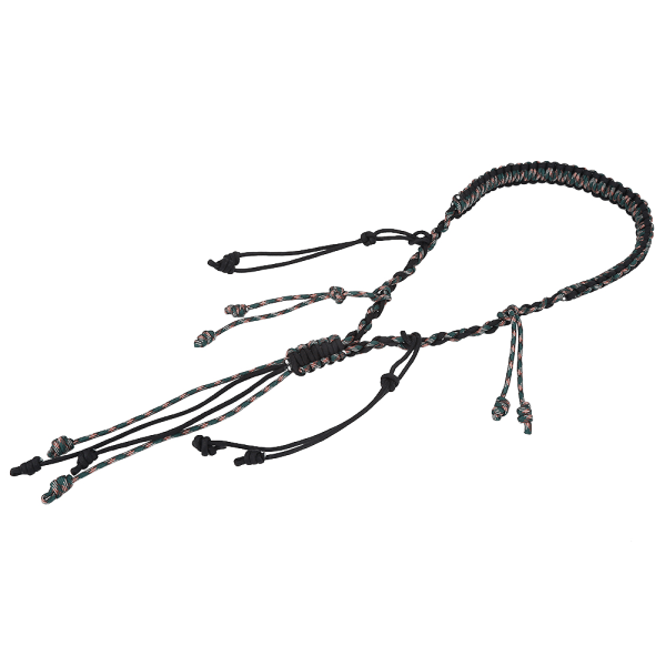 Bärbar Nylon Duck Goose Call Lanyard Braid Paracord för utomhusjakt (svart+CP kamouflage)