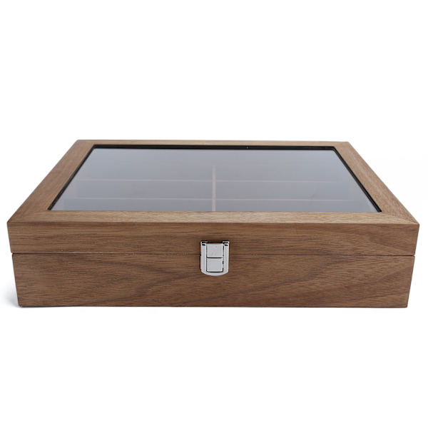 8 Rums Brille Opbevaringsboks Træ Solbriller Vitrine Rejse Smykker Organizer