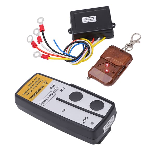 Trådlös Winch Remote Control Key Receiver Kit 75ft Long Distance DC 12V 24V Universal