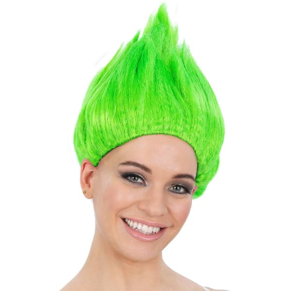 Smiffys 90'er Troldeparyk One Size Grøn Gr Green One Size