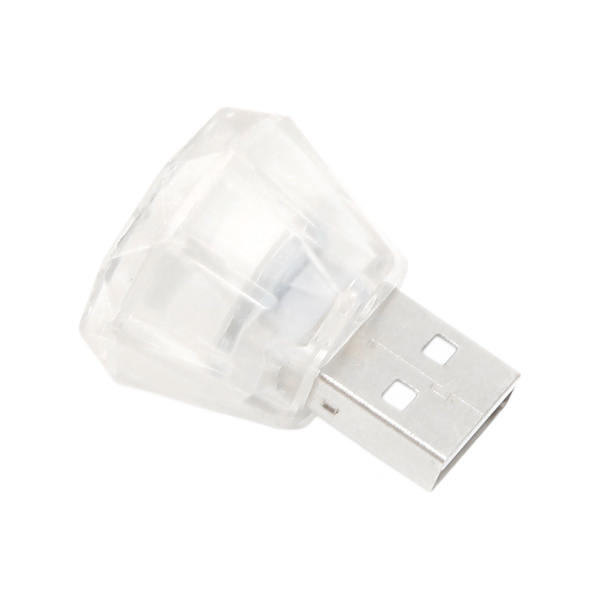 10 stk Mini USB LED-lys 5V Pluggbar Bil LED Innvendig Belysningssett Universal for Bil Hjem Kontor Blått Lys