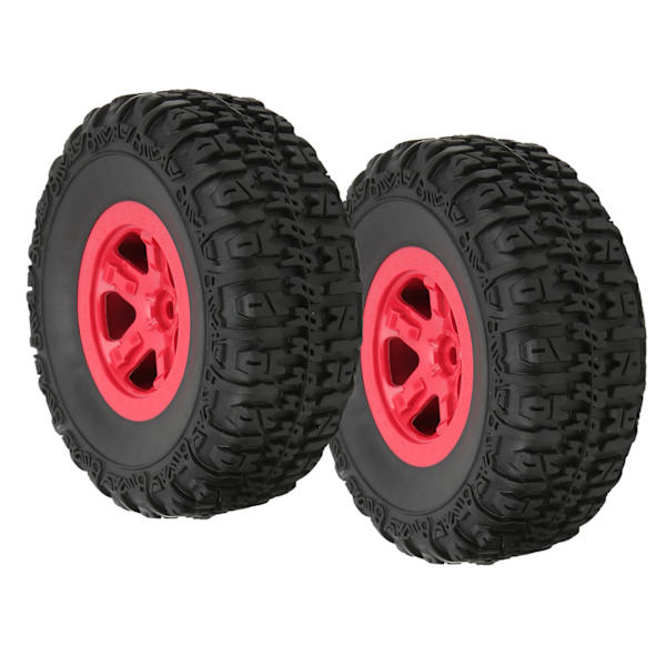 2 kpl vanteita ja renkaita Traxxas Slash 1/10 RC Short Course -kuorma-autolle, päivitysosia, punainen