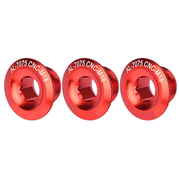 3 stk 18 mm aluminiumlegerings sykkelaksel muttertilbehør Sykkelvevbeskyttelse (rød)