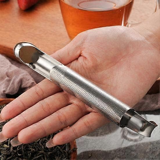 1/2 stk. te-diffusor i rustfrit stål med finmasket si og ophængskrog[LD] silver 1pc