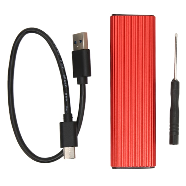 M.2 SSD-kabinett Adapter Verktøy Gratis installasjon USB C 3.1 NGFF Protokoll Rød Mobil Ekstern Datamaskin SSD