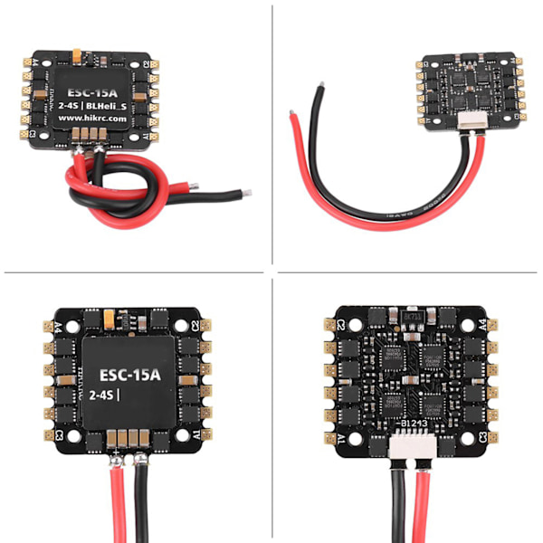15A 4 i 1 mini elektronisk hastighetskontroll ESC RC-tillbehör för FPV-drönare