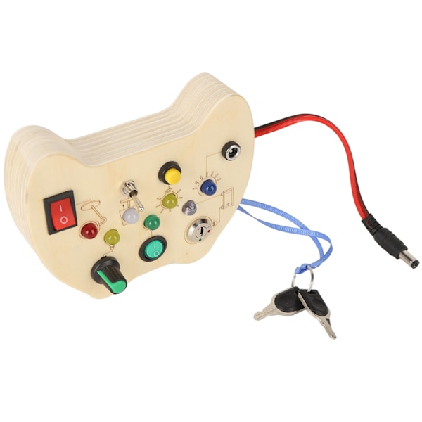Håndtak Switch Sensory Board Lysende Læring Fargerike Knapper Switch Sensory Board for Barn