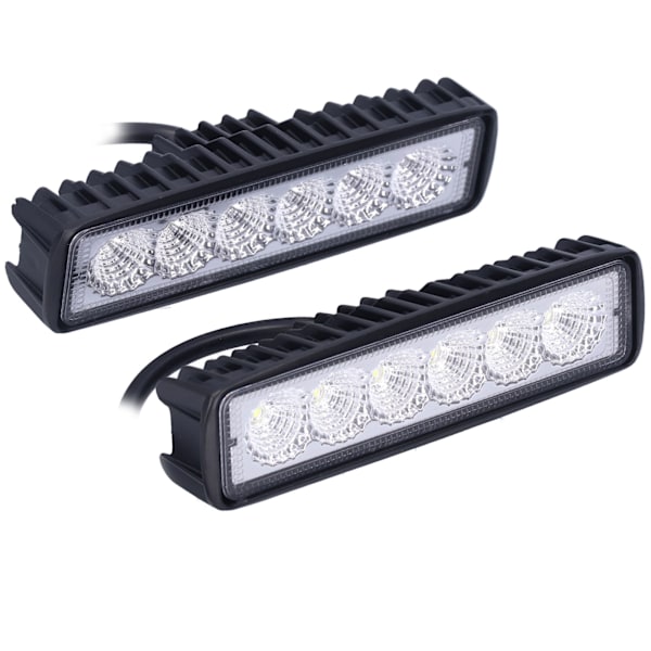 2 st LED-arbetsljus 18W IP67 Vattentät Aluminiumlegering Universal Modifier för Bil