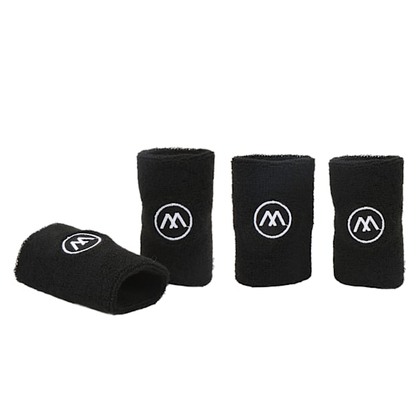2 par handledssvettband Sport Basket Svettabsorberande armband Polyester bomull Atletisk svettband för män kvinnor Svart