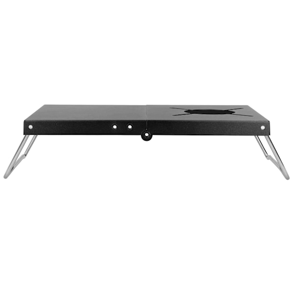 Udendørs Vindtæt Kogeplade Stativ Rustfrit Stål Camping Kogeplade Foldbar Holder Bord Sort