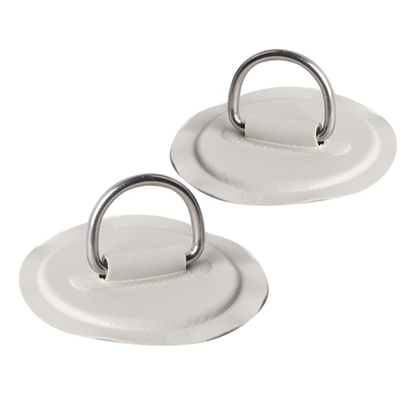 2 stk. oppustelig bådkajak D-ring Pad Patch PVC marine rustfrit stål fast spænde (grå)