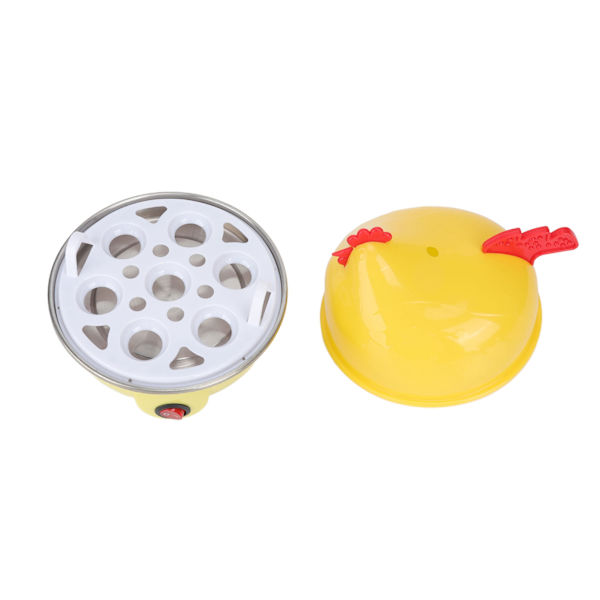 Electric Egg Cooker Multifunction Chicken Shape Fast Egg Boiler 7 Eggs Capacity Automatic Shut-off Mini Breakfast Machine EU Standard 220V