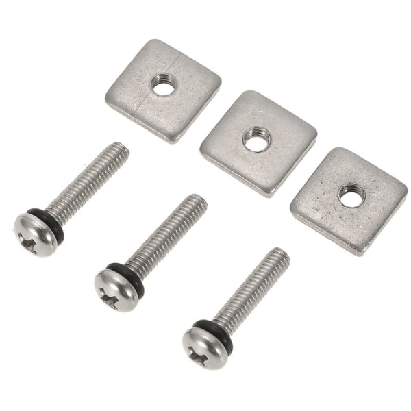 3 universal ruostumattomasta teräksestä valmistetun lainelaudan Longboard Fin Screw Channel -levyn vaihtosarja Seisomamelolaudan SUP Longboardeille, Malli: M4