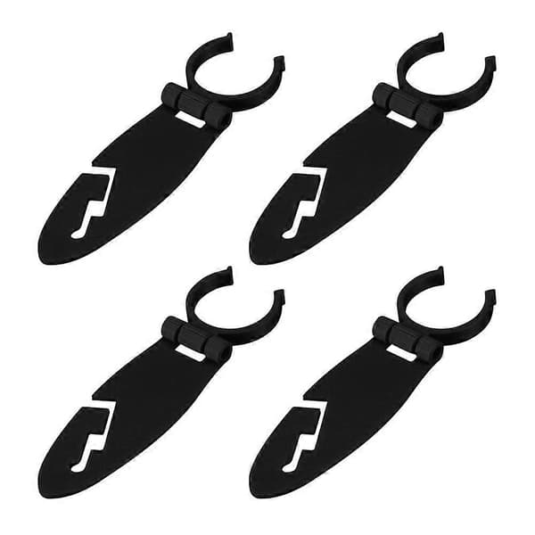 2 par paddleboard- og kajakklemmer Paddleboardklemmer Paddleboardtilbehør til montering af kopholder Black