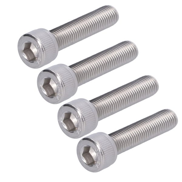 4 kpl kuusiokolopyöränpultit A2 ruostumaton teräs 1,25 mm Kiinnitysruuvit hienolla kierteenjakoa M10x45