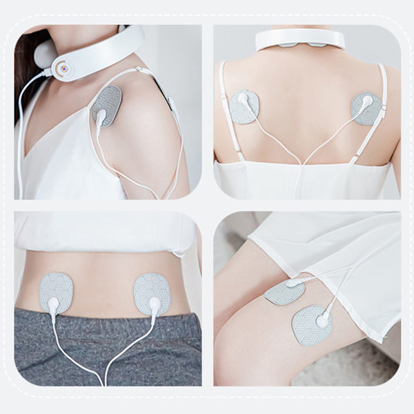 Nackkota Massageapparat Mini Smart konstant temperatur Varm kompress Puls Fysioterapi Instrument Multifunktion Nacke och axel massageapparat Rosa